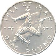 1 Pound - Elizabeth II 2nd portrait; 925 Silver Proof Issue, United Kingdom, 1978-1982 reverse image