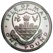 1 Pound - Elizabeth II Castletown; Platinum Proof, United Kingdom, 1984 reverse image