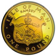 1 Pound - Elizabeth II Ramsey; Gold Proof Piedorf, United Kingdom, 1985 reverse image