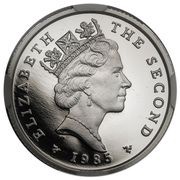 1 Pound - Elizabeth II Ramsey; 3rd Portrait; Platinum Proof obverse image