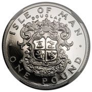 1 Pound - Elizabeth II Douglas; Platinum, United Kingdom, 1986 reverse image
