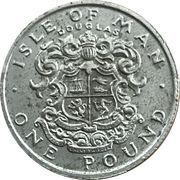 1 Pound - Elizabeth II Douglas, United Kingdom, 1986 reverse image