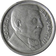 10 Centavos José de San Martin, Argentina, 1950 reverse image