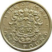 1 Pound - Elizabeth II Douglas, United Kingdom, 1996 reverse image