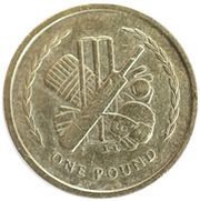 1 Pound - Elizabeth II 4th portrait reverse image