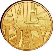 1 Sovereign - Elizabeth II VE Day; Gold Proof, United Kingdom, 2020 reverse image