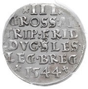 3 Groshen - Frederick II, Bohemia, 1541-1545 reverse image