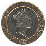 2 Pounds - Elizabeth II 3rd portrait; large head obverse image