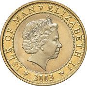 2 Pounds - Elizabeth II 4th portrait; Thorwald's Cross obverse image