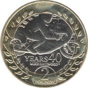 2 Pounds - Elizabeth II Mike Hailwood 40 Years, United Kingdom, 2018 reverse image