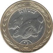 2 Pounds - Elizabeth II Steve Hislop - 11 TT Wins, United Kingdom, 2019 reverse image
