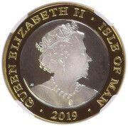 2 Pounds - Elizabeth II Churchill; Silver Proof obverse image