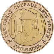 2 Pounds - Elizabeth II King George VI; Gold Proof, United Kingdom, 2019 reverse image