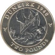 2 Pounds Dunkirk I, United Kingdom, 2020 reverse image