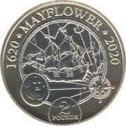 2 Pounds Mayflower, United Kingdom, 2020 reverse image