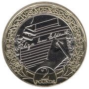 2 Pounds - Elizabeth II Women's Suffrage - Eliza Jane Goldsmith, United Kingdom, 2021 reverse image