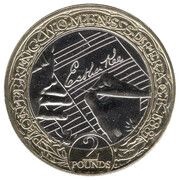 2 Pounds - Elizabeth II Women's Suffrage - Esther Kee, United Kingdom, 2021 reverse image