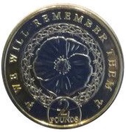 2 Pounds - Elizabeth II Poppy, United Kingdom, 2021 reverse image