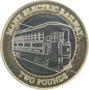 2 Pounds - Charles III Electric Railway, United Kingdom, 2023 reverse image