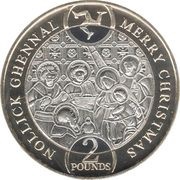 2 Pounds - Charles III Christmas, United Kingdom, 2023 reverse image