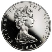5 Pounds - Elizabeth II 2nd portrait; Platinum Proof obverse image