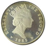 5 Pounds - Elizabeth II Knight; Silver Proof obverse image
