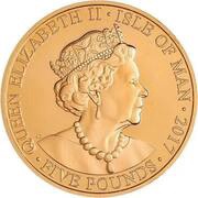 5 Pounds - Elizabeth II Platinum Wedding Anniversary; Gold Proof obverse image