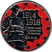 1 Crown - Elizabeth II WW1 Armistice Centenary, United Kingdom, 2018 reverse image