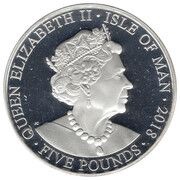 5 Pounds - Elizabeth II 65th Coronation Anniversary; Silver proof obverse image