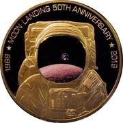 5 Pounds - Elizabeth II Moon Landing, United Kingdom, 2019 reverse image
