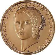 5 Pounds - Elizabeth II Victoria - Young Portrait; Gold Proof, United Kingdom, 2019 reverse image