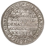 ¼ Thaler - Christian Death of Christian, Bohemia, 1672 reverse image