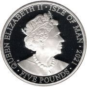 5 Pounds - Elizabeth II 10th Wedding Anniversary William and Kate; Silver Proof obverse image