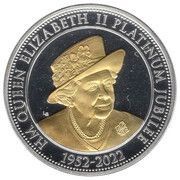 5 Pounds - Elizabeth II Platinum Jubilee; Silver proof, United Kingdom, 2022 reverse image