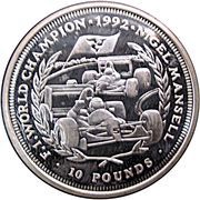 10 Pounds - Elizabeth II F1 World Championships, United Kingdom, 1993 reverse image