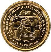 12.50 Pounds - Elizabeth II Nigel Mansell, United Kingdom, 1993 reverse image