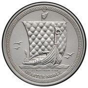¼ Noble - Elizabeth II Longboat; New obverse reverse image