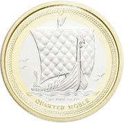 ¼ Noble - Elizabeth II Longboat reverse image