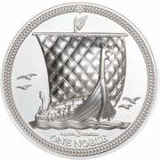 1 Noble - Elizabeth II Longboat with four birds; Silver Piedfort reverse image