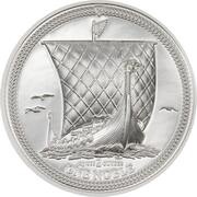 1 Noble - Charles III Longboat; Silver Piedfort, United Kingdom, 2023 reverse image