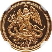 ⅒ Angel - Elizabeth II 3rd portrait reverse image