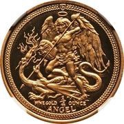 ¼ Angel - Elizabeth II Archangel Michael, United Kingdom, 1987 reverse image