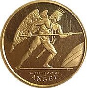 ¼ Angel - Elizabeth II Archangel Michael, United Kingdom, 2009 reverse image