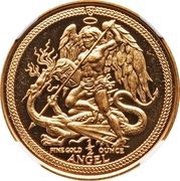 ½ Angel - Elizabeth II Archangel Michael, United Kingdom, 1985-1987 reverse image
