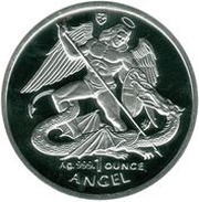 1 Angel - Elizabeth II 3rd portrait, United Kingdom, 1995 reverse image