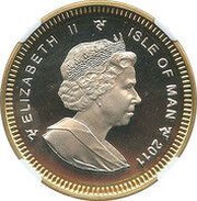 1 Angel - Elizabeth II Archangel Michael; Platinum and Gold Bimetallic obverse image