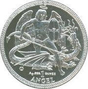 1 Angel - Elizabeth II 30th Anniversary of Angel Coinage, United Kingdom, 2014 reverse image