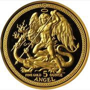 5 Angel - Elizabeth II 3rd portrait, United Kingdom, 1985-1987 reverse image