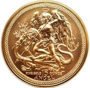 15 Angel - Elizabeth II 3rd portrait, United Kingdom, 1987 reverse image