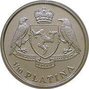 ⅒ Platina - Elizabeth II reverse image